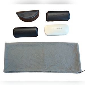 Alexander McQueen sunglasses case and bag